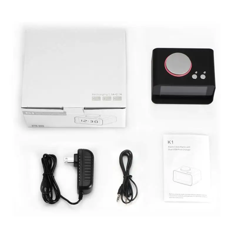 Цифровой смарт-будильник многофункциональный FM-радиоприемник с двумя USB-портами
