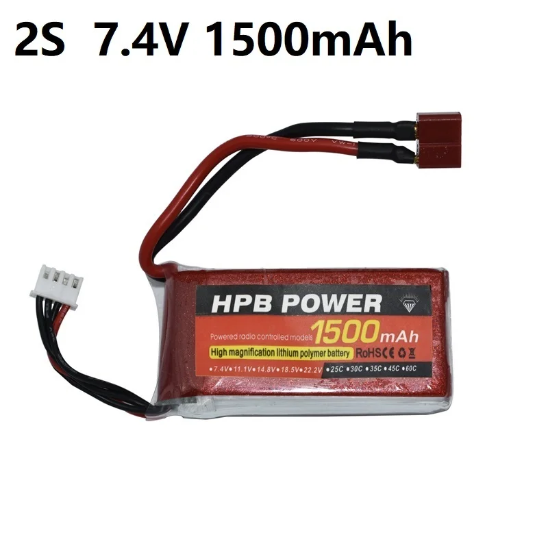 2S 7 4 V 1500mAh 25C Lipo батарея LiPo литий полимерная для RC вертолетов автомобиля лодки Drone