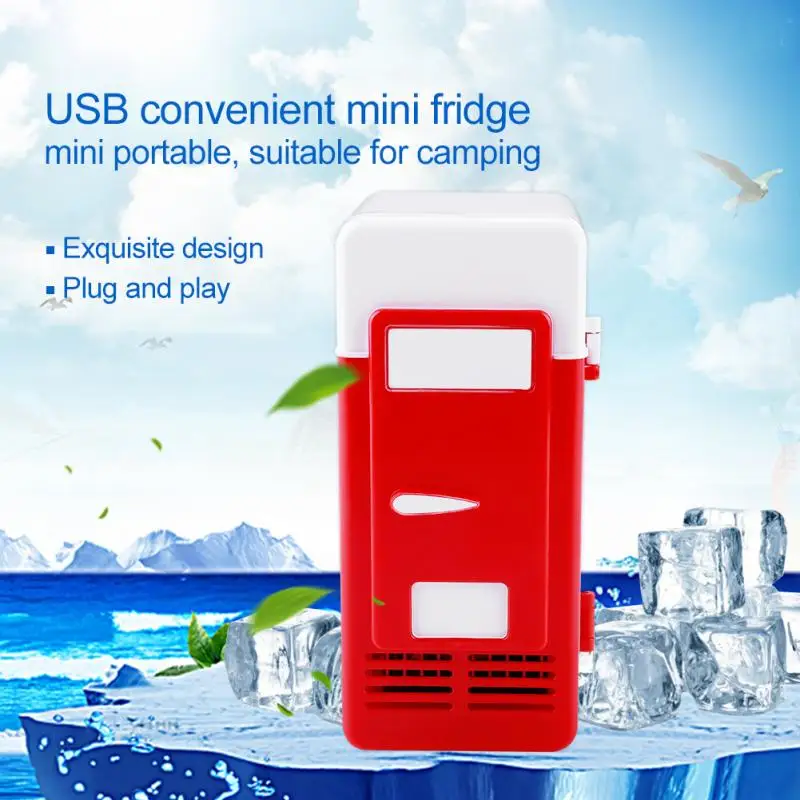 Домашний мини холодильник USB напитки банки охладитель/обогреватель для