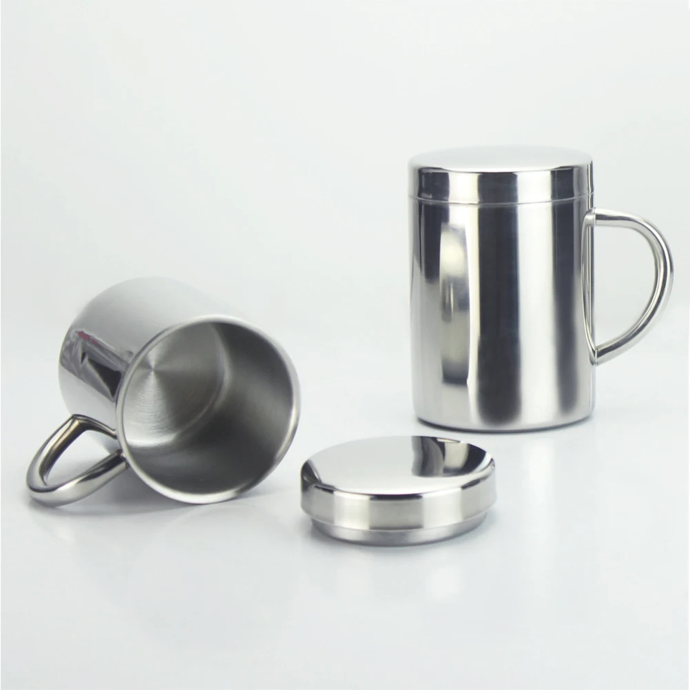 Кофейная кружка из нержавеющей стали 304 1 шт. 220/300/420 мл двойная изоляционная