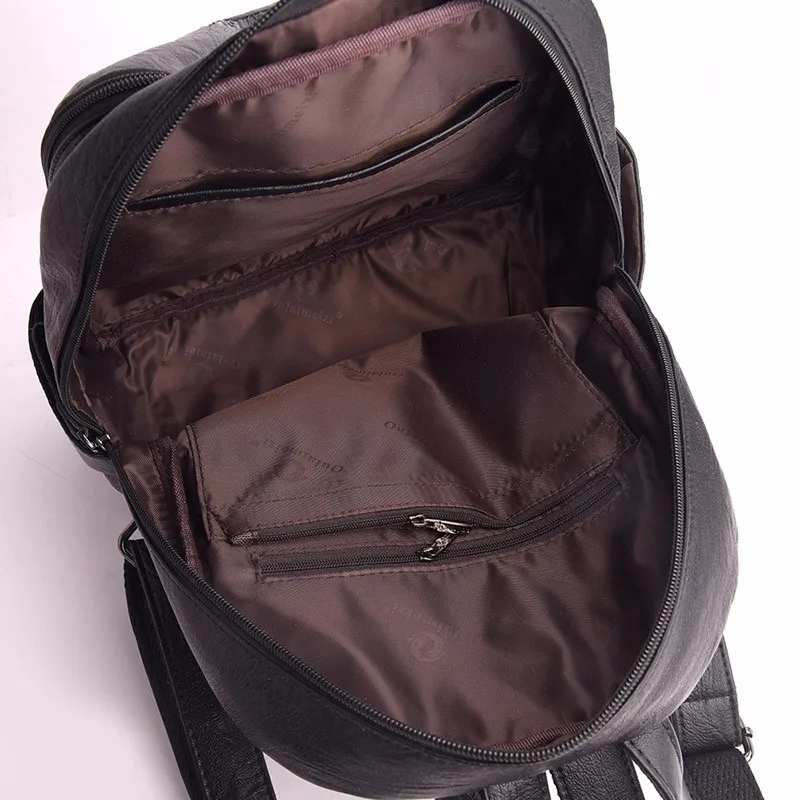 Женский кожаный рюкзак Sac A Dos Femme Роскошный дизайнерский Повседневный брендовый