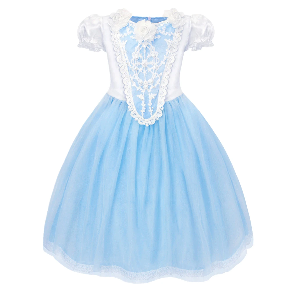 AmzBarley Girls Elsa Princess Costumes Snow Queen Cosplay Dress+ cape Birthday Party Halloween Carnival outfits winter clothes | Детская