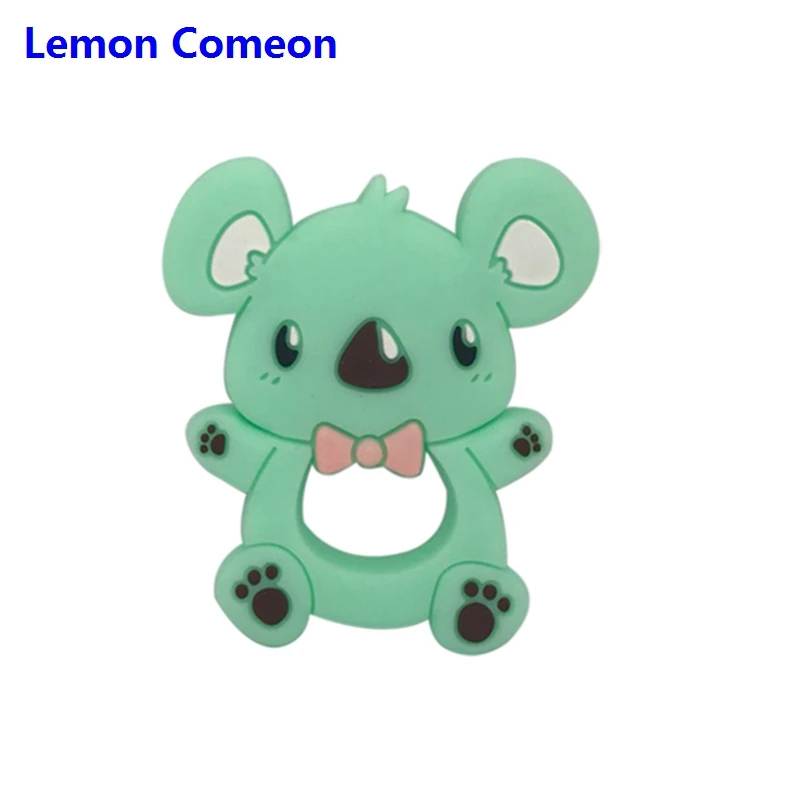 Lemon Comeon 1 шт. силиконовые животные Прорезыватель коала BPA бесплатно бусины