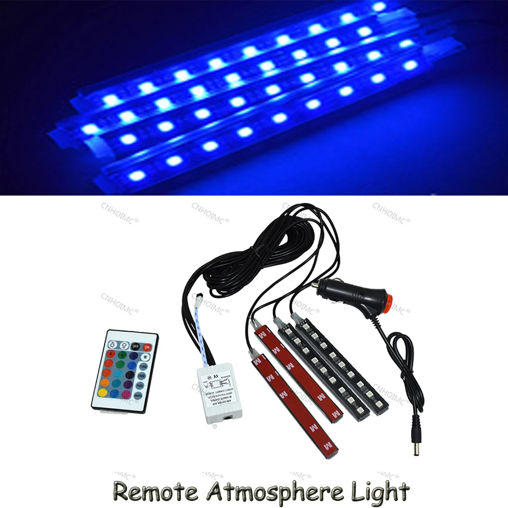 4 шт. 9 светодио дный автомобильные RGB Светодиодные полосы света светодиодные