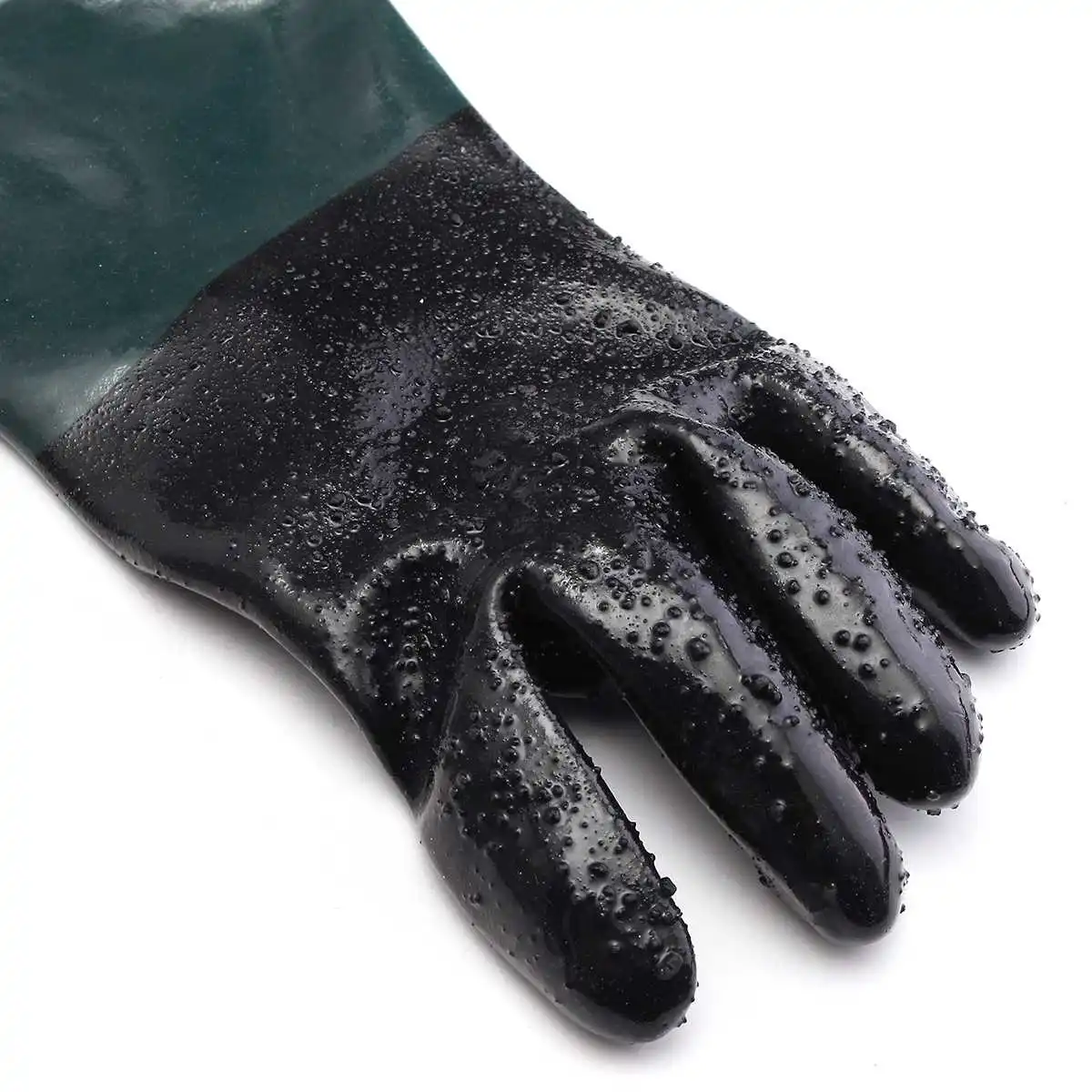 

24''x10'' Rubber Sandblaster Sand Blast Sandblasting Gloves For Sandblast Cabinets Safety Glove