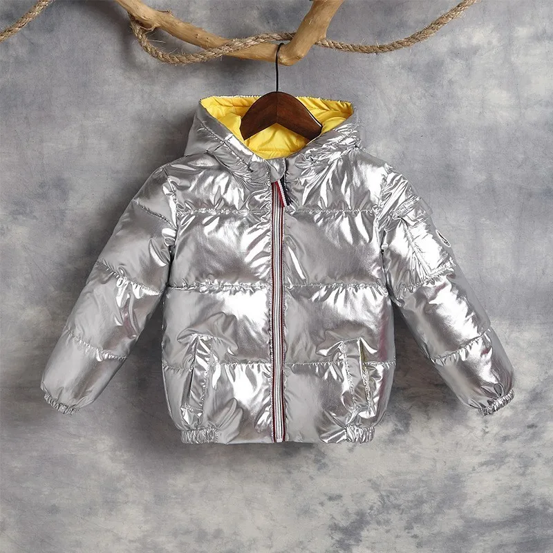 

Winter Jackets For Boys Warm Coat Silver Kids Jacket Thick Warm Solid Hooded Down Snow Wear 4 5 6 7 8 Y Girls Outerwear Parkas