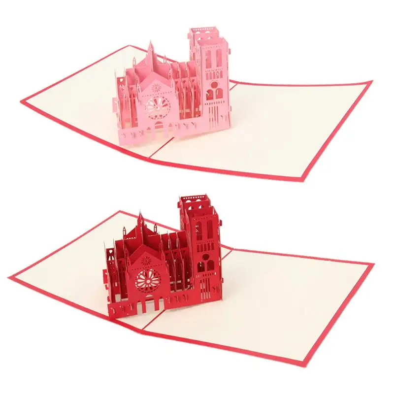 3D карточки инновационные стереоскопические Нотр-дама в стиле ретро | Дом и сад