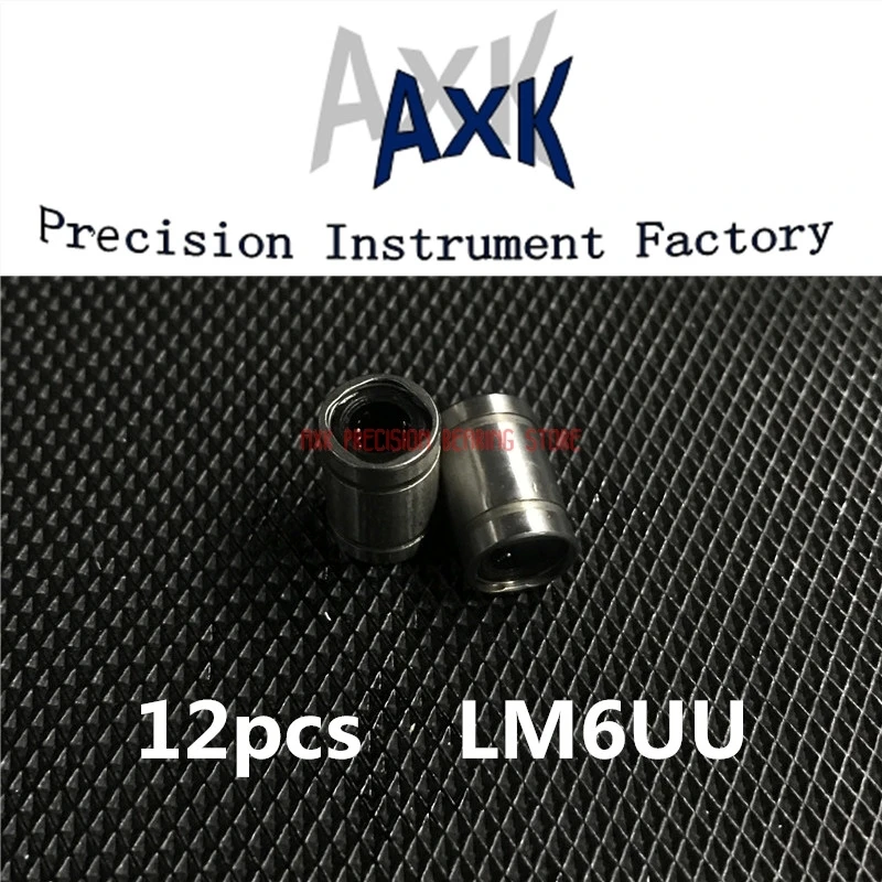2021 AXK 12 шт./лот Lm6uu ЧПУ линейные шарикоподшипники 6 мм втулка для 3D принтера детали