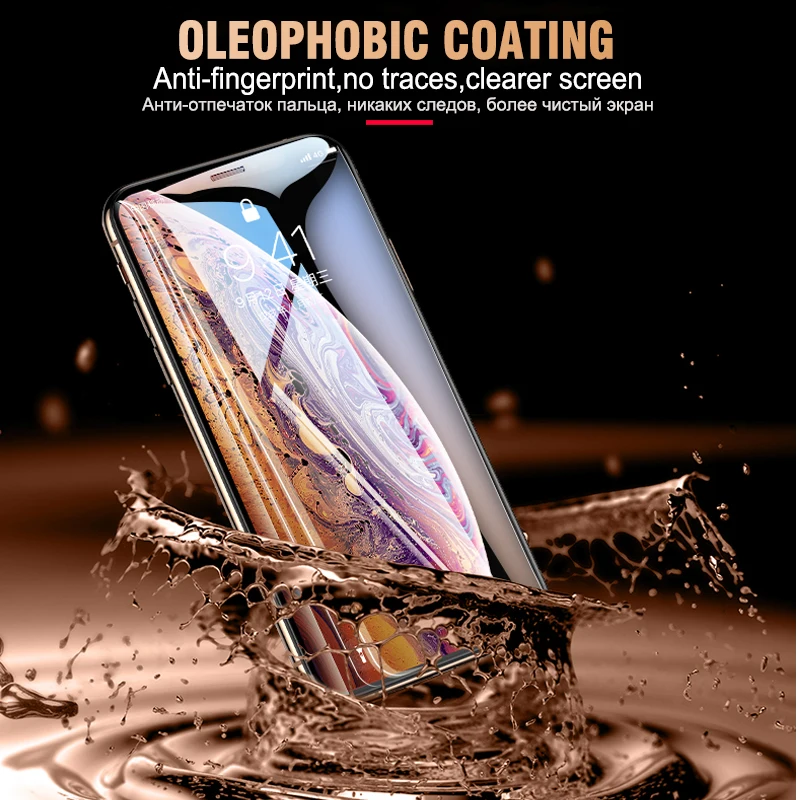5D полное изогнутое закаленное стекло на iPhone XR XS Max защита экрана покрытие