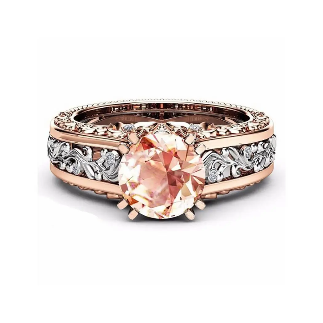 Women Fashion Hollow Out Floral Pattern Rhinestone Alloy Ring Casual Daily Party etc Taper | Украшения и аксессуары