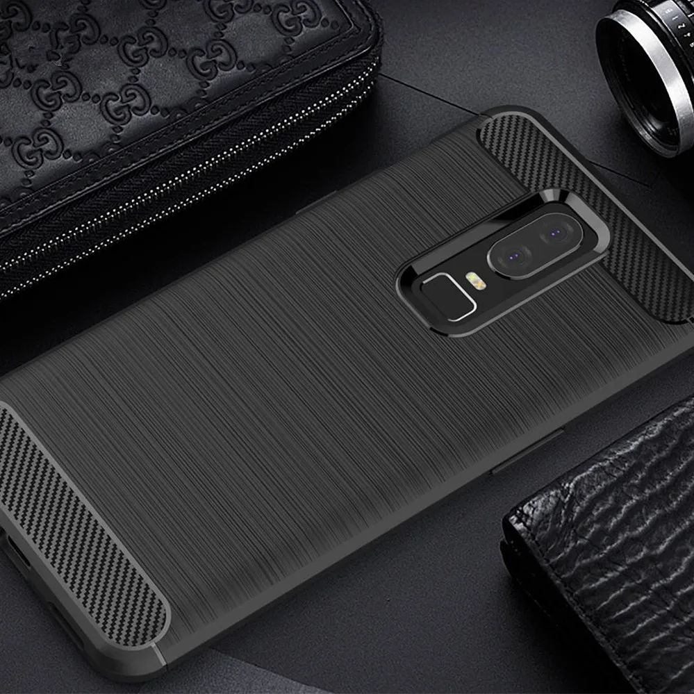 Чехол из углеродного волокна для Oneplus 6 чехлы силиконовый мягкий чехол OnePlus 6T One Plus