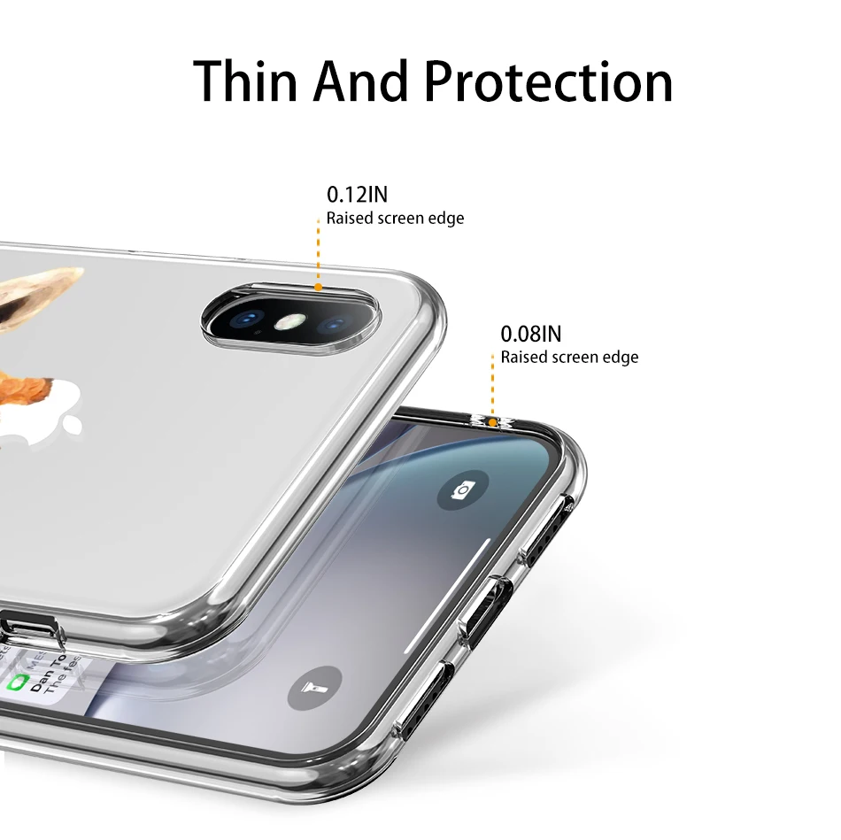 USLION Funny Giraffe Transparent Phone Case For iPhone X XS XR Xs Max 5 5s SE 6 6s 7 8 Plus Soft TPU Cartoon Clear Back Cover |
