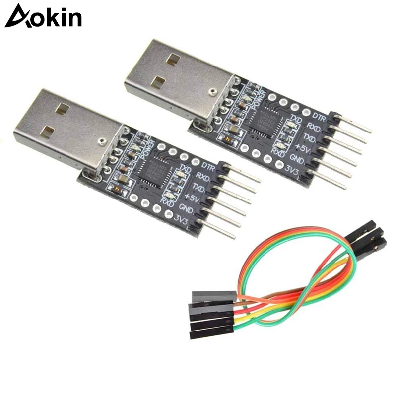CP2102 USB 2 0 к UART TTL 6 Контактный Модуль последовательный конвертер с поддержкой