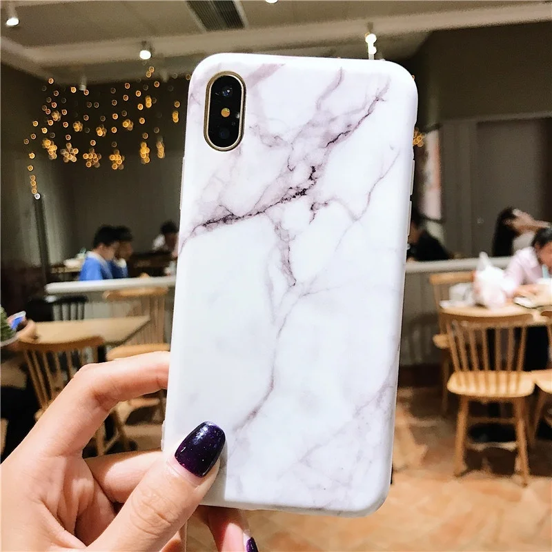Чехол из гранитного камня с мраморной текстурой для iPhone XS Max XR 6 S 8 7 Plus X Тонкий
