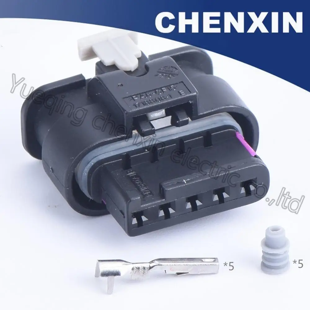 

Black 5p sealed waterproof auto connectors (1.2) female 1-1718806-1 4F0 973 705 MAF MASS air flowmeter sensor electric connector