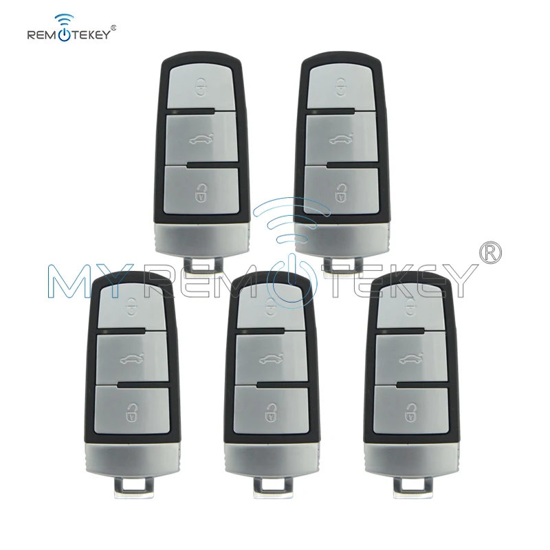 

Remtekey 5pcs 3C0 959 752BA 3 button 433Mhz for VW Volkswagen Magotan Passat CC 2005 2006 2007 2008 2009 2010 Smart car key