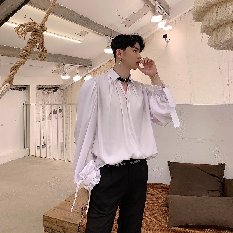 2019 Spring Autumn New Men Retro Fashion Casual Long Sleeve Shirt Male Camisa Masculina Loose Dress Shirts Streetwear Clothing | Мужская