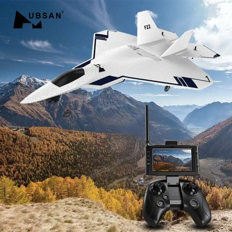 

Дрон HUBSAN F22 310 мм Wingspan EPO FPV радиоуправляемый самолет 720P Camera & HT015B с передатчиком, Дрон с GPS, с щеткой, 2,4 ГГц, 4CH RTF Дрон