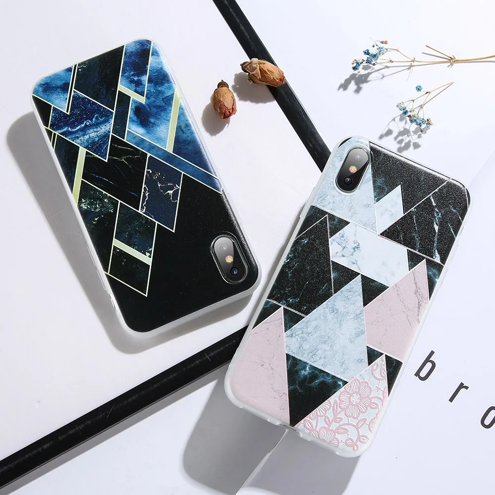 Чехол с геометрическим рисунком KISSCASE для Huawei P10 P20 Mate 20 10 Lite Pro P Smart Мягкий