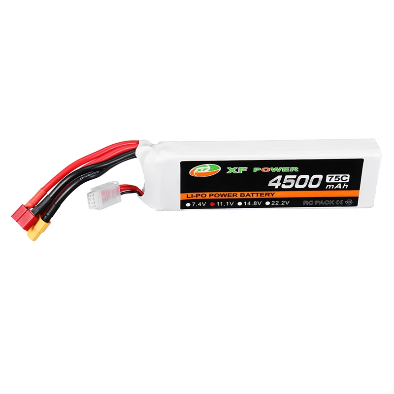 Литий ионный аккумулятор xf power 11 1 В/14 8 в 4500 мАч 75C 3S /4 S с вилкой T / XT60 для Skyhunter