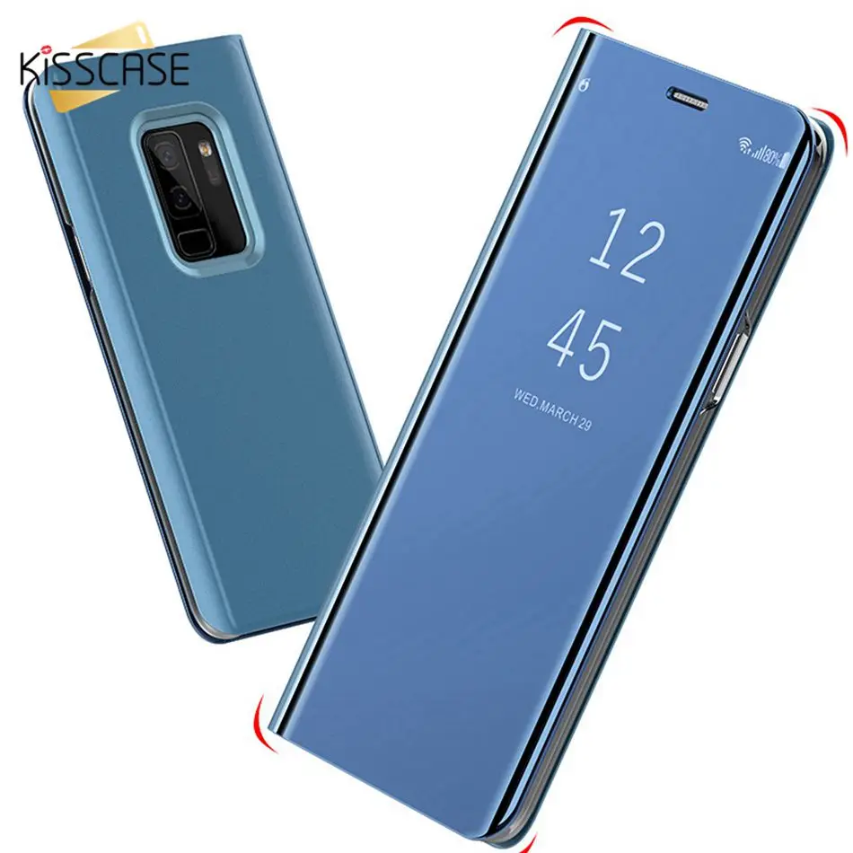 KISSCASE чехол для Huawei P8 P9 Lite 2017 роскошный зеркальный Размеры P10 плюс Y5 Y6 Y9 2018 Capinhas