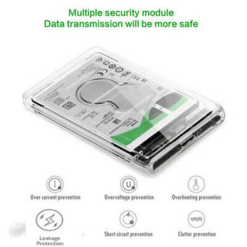 Внешний жесткий диск 2 5 дюйма корпус USB 3 0 Прозрачный чехол для HDD SSD | Дом и сад