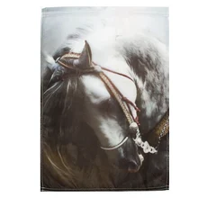 Мини Белая лошадь Садовый флаг дом флаги баннер живопись уличная