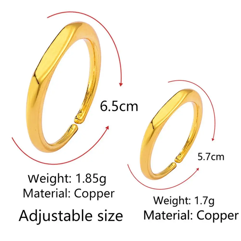 Модные женские мужские медные пары открытый регулируемый палец кольца|Кольца| |
