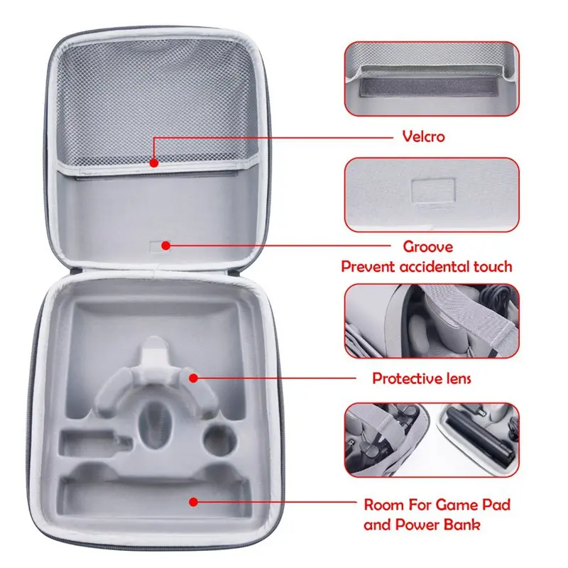 Waterproof Canvas Fabric Handbag For Xiaomi Storage Carry Bag Travel Case Oculus Go Vr Glasses All-In-One Pouch Portable N | Электроника