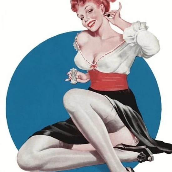 Соблазнительная девушка Redhead с парфюмерной постерной печатью (18x24)|Таблички и