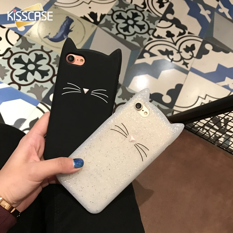 KISSCASE милый чехол для телефона с рисунком кота Samsung Galaxy S8 plus S7 S6 Edge чехлы J7 J5 J2 Prime A7 A5