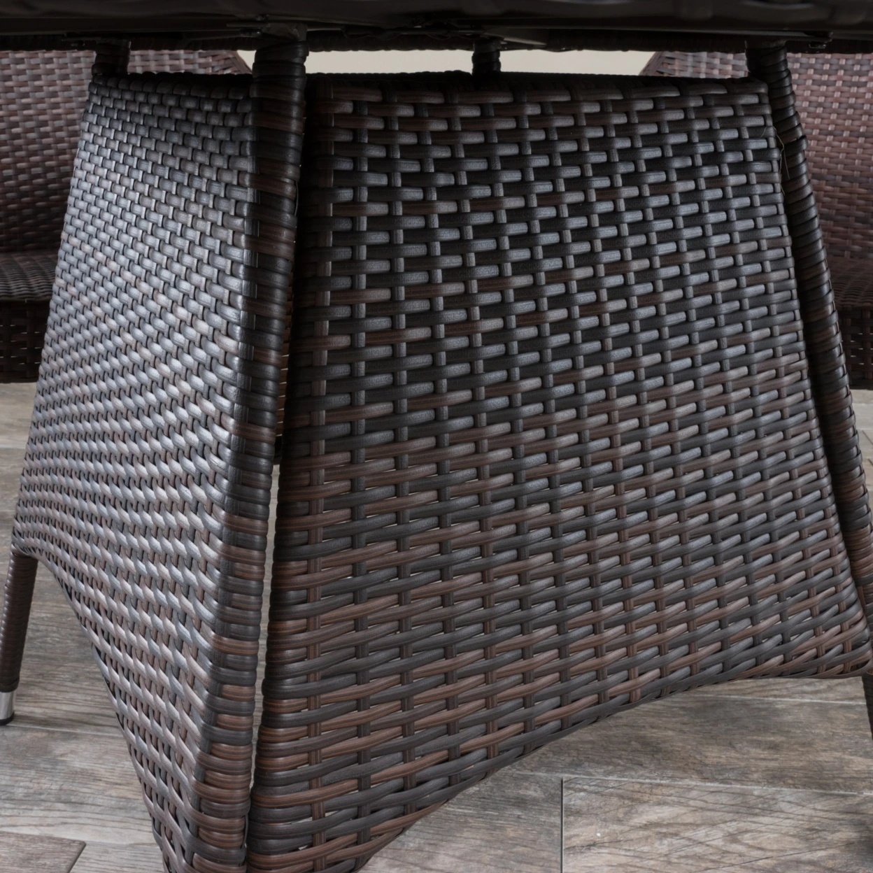 Clementine Outdoor 3pc Multibrown Wicker Bistro Set | Мебель