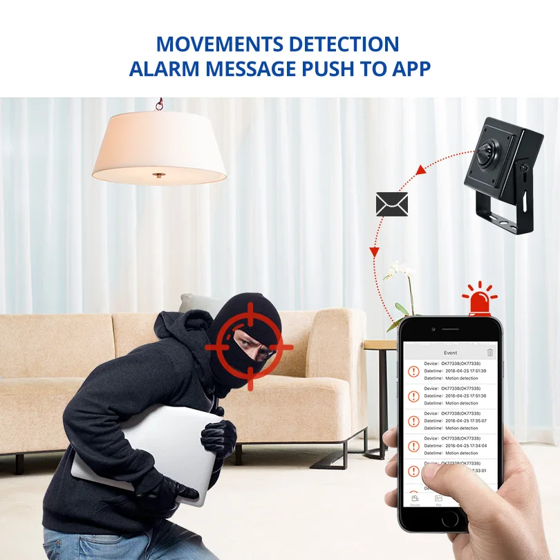 Wheezan IP камера безопасности Мини 5MP H.265 домашняя видеонаблюдения DC12V ONVIF P2P аудио 3 7
