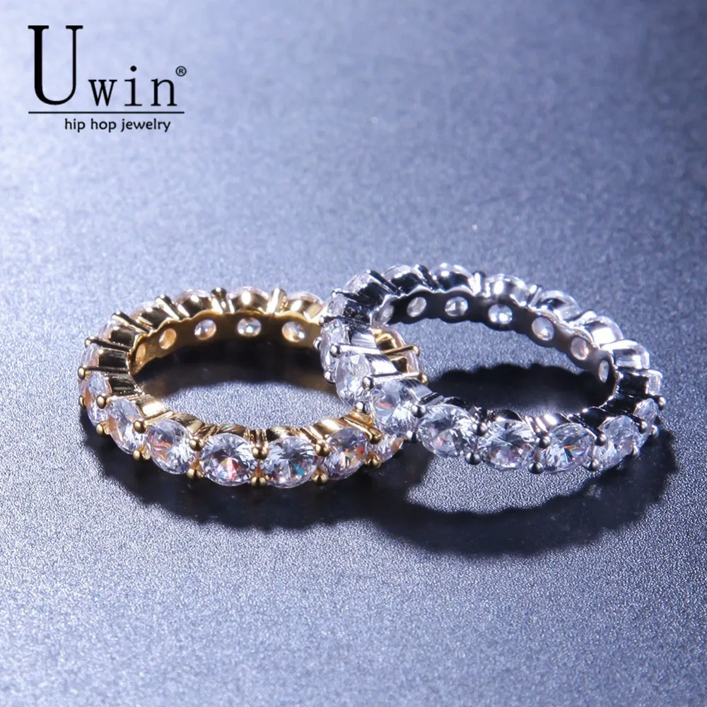 Кольцо UWIN с фианитом диаметром 4 мм, 1-3 ряда Кольцо UWIN с фианитом диаметром 4 мм, 1-3 ряда