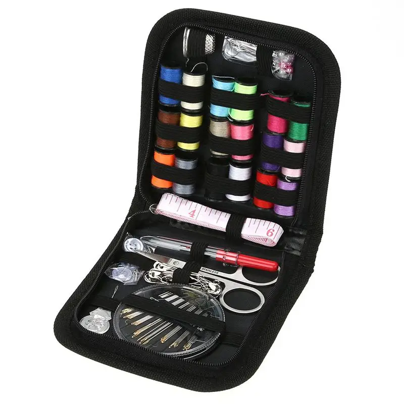 70PCS/Set Multifunction Sewing Box Thread Stitches Needles Tools Kit Cloth Buttons Craft Scissor Travel Case | Дом и сад