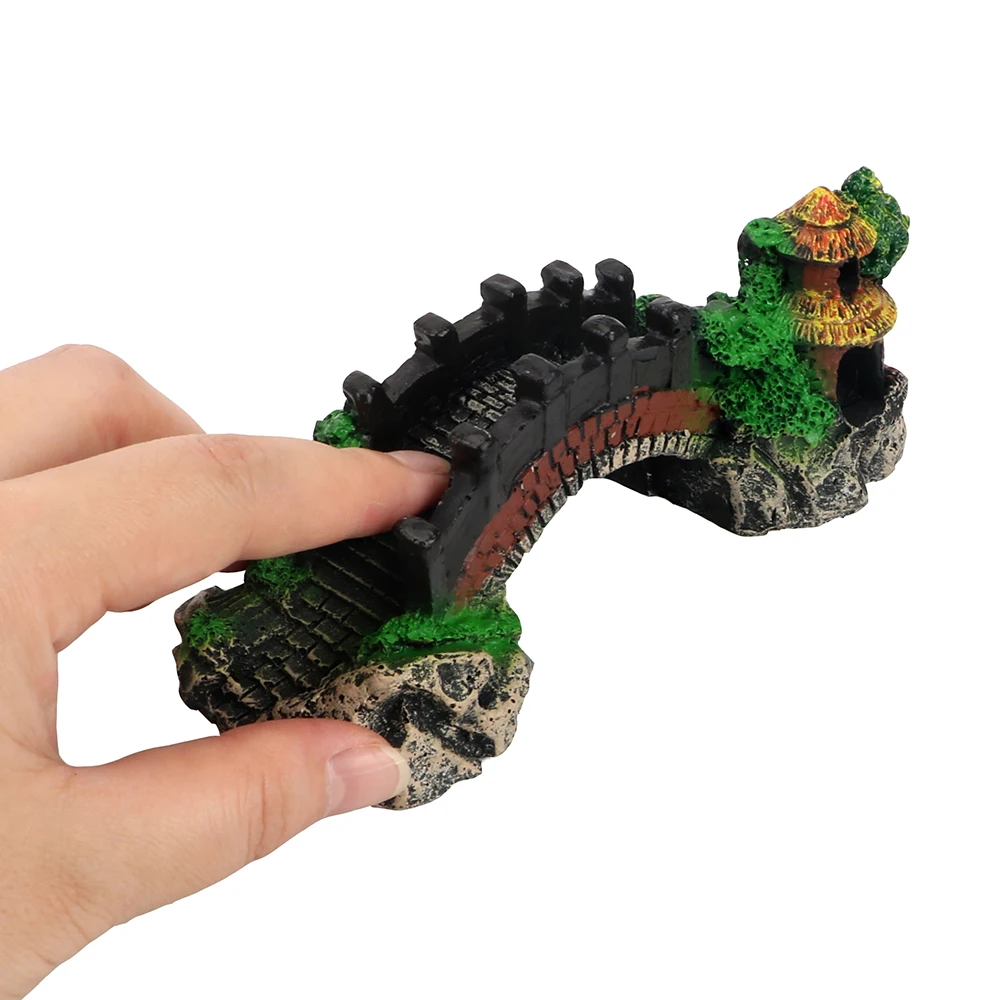 HILIFE Aquarium Decoration Fish Tank Bridge 1PC Tree For Ornament Decors Landscape Ornaments Pavilion | Дом и сад