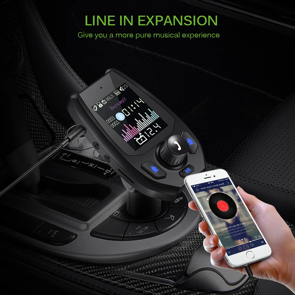 3.1A Быстрая зарядка Bluetooth автомобильный комплект аудио mp3 плеер с зарядкой двойной