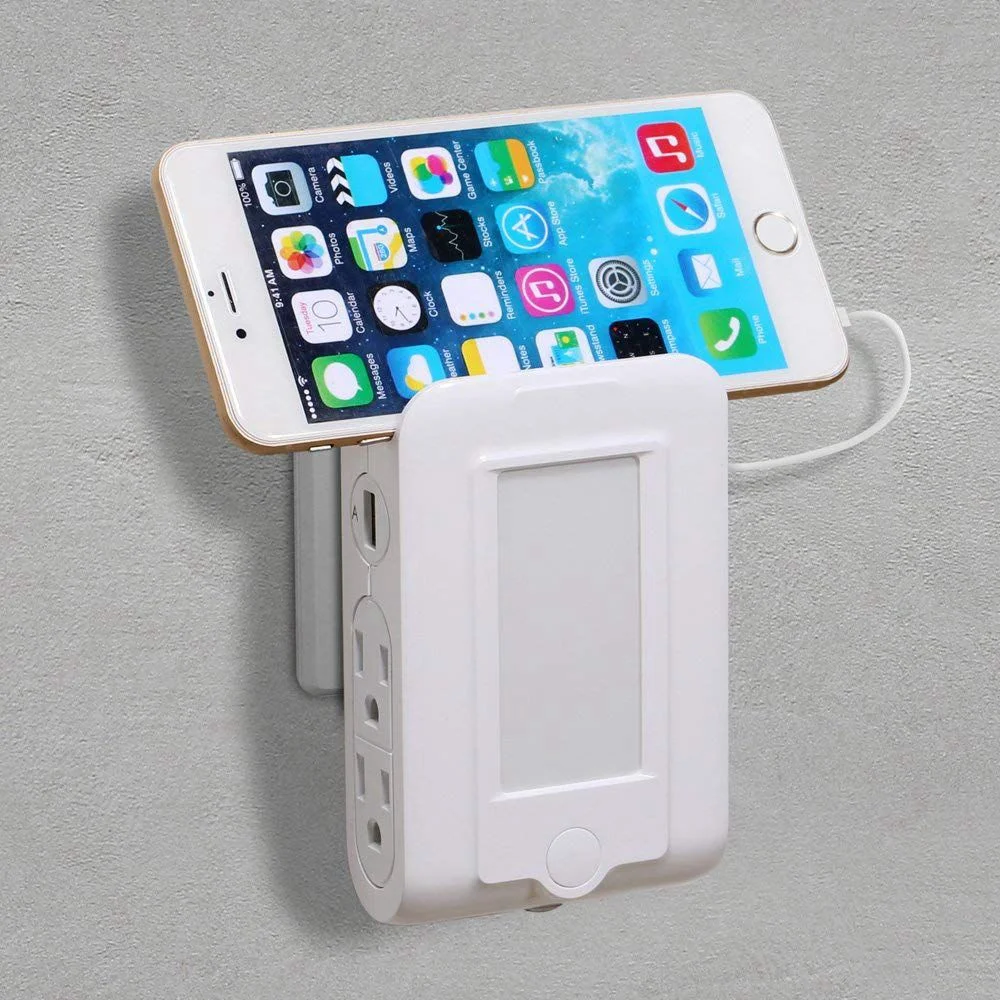 Настенное зарядное устройство с 4 выходами переменного тока двумя usb-портами для