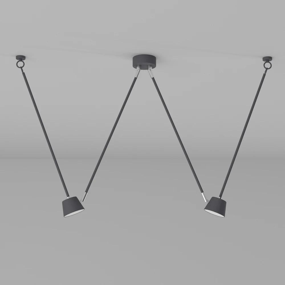 Люстра Хартвиг 2*5W LED 220 V серый