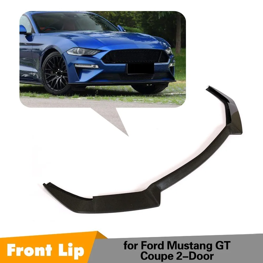 

Carbon Fiber Front Lip Spoiler For Ford Mustang 2-Door 2018 2019 Bumper Spoiler Apron