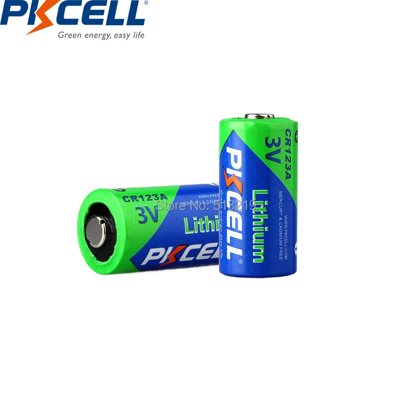 2 шт. литиевая батарея PKCELL CR123A 3 в CR123 123A CR17345 KL23a VL123A DL123A 5018LC EL123AP для светодиодного