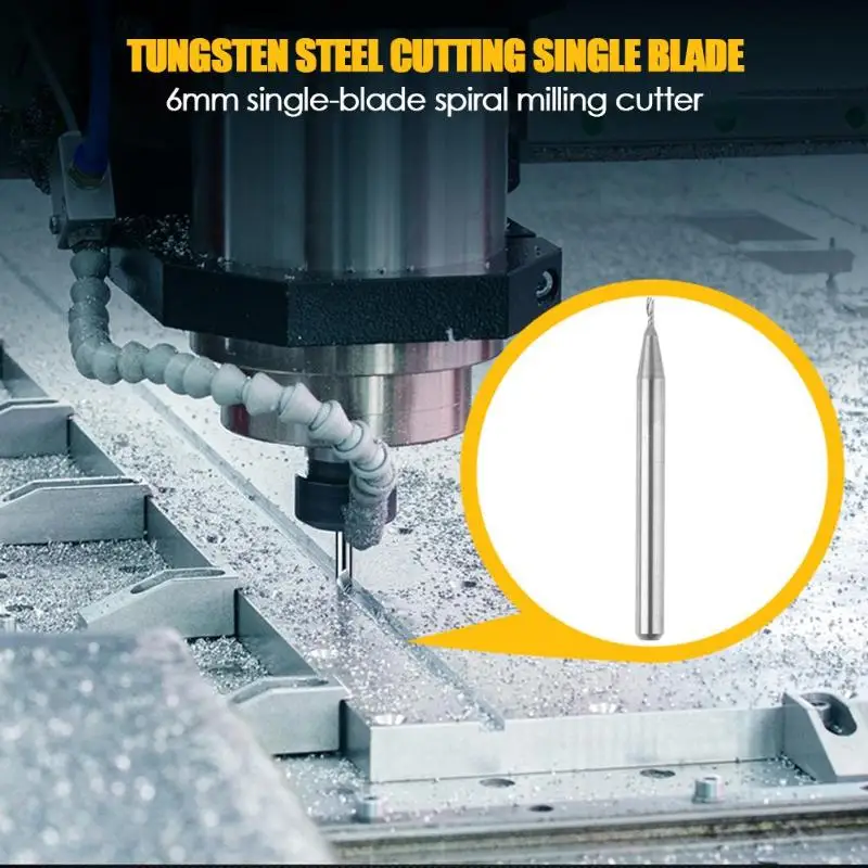 1 шт. Фрезерные фрезы с одним лезвием спиральные для гравировки по дереву детали