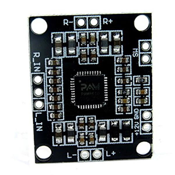 

FULL-PAM8610 digital power amplifier board, 2x15W, double channel stereo, D type high-power amplifier board Black