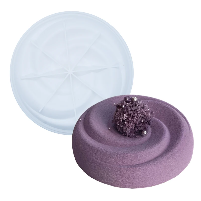 20x5 см круглая вихревая форма силиконовая DIY Торт помадка для десерта шоколада