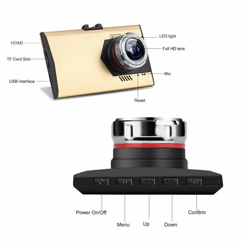 1080P 3 &quotАвтомобильная приборная панель DVR камера видео рекордер Dash Cam g