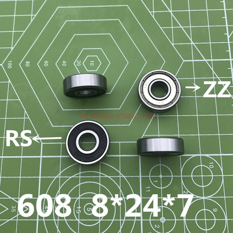 Подшипник 2021 реальный 608zz 608rs 8*22*7 мм (10 шт.) Abec-7 миниатюрный 608 Zz 608-2rs шариковый