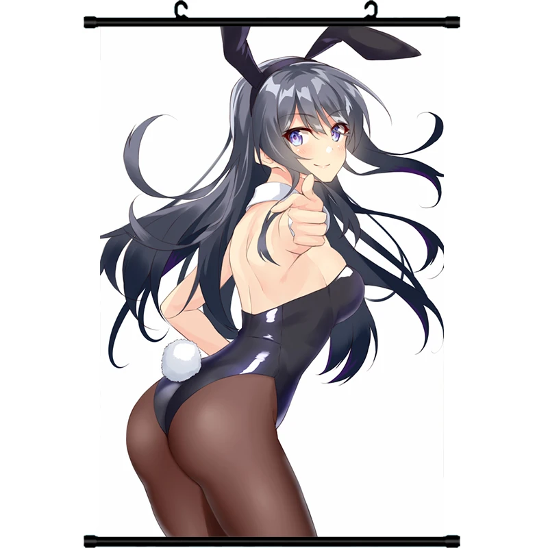 Аниме Декор стены прокрутки постер Seishun Buta Yarou wa Bunny Girl Senpai no Yume wo Minai Печать холст