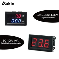 mini digital voltmeter ammeter dc 100v 10a panel amp volt voltage current meter tester 0 56 blue red dual led display