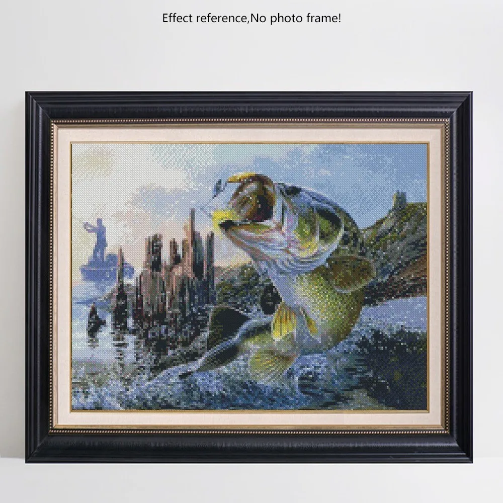EverShine Diamond Embroidery Fish Picture Of Rhinestones 5D Painting Animals Cross Stitch Mosaic Home Decoration | Дом и сад