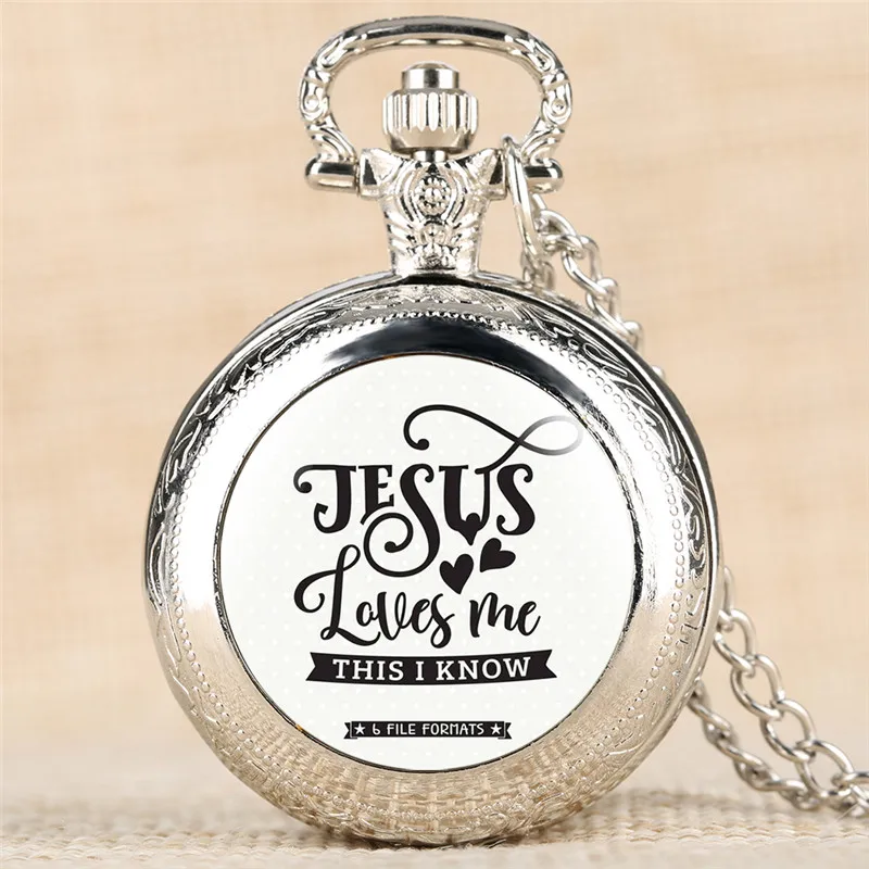 Карманные часы серии Jesus Love Me для мужчин и женщин Специальные карманные унисекс
